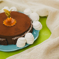 Image showing Sweet buffet delicious homemade vegan cake.