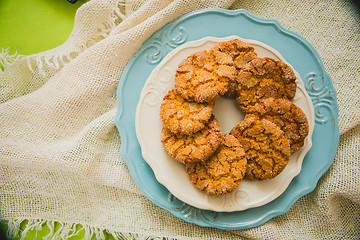 Image showing Oatmeal Cookies with Warm Fall Colors