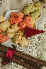 Image showing Christmas cookies with festive decoration