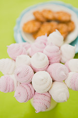 Image showing Homemade pink and white marshmallow