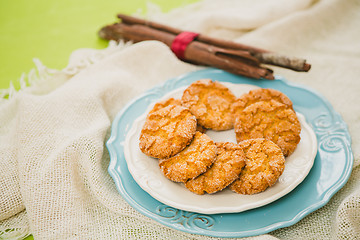 Image showing Oatmeal Cookies with Warm Fall Colors