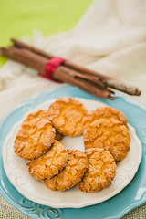 Image showing Oatmeal Cookies with Warm Fall Colors