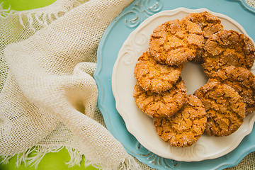 Image showing Oatmeal Cookies with Warm Fall Colors