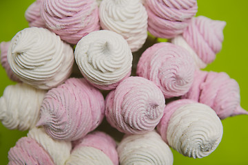 Image showing Homemade pink and white marshmallow