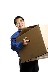 Image showing Moving businessman