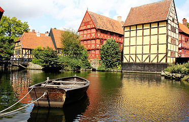 Image showing Village in Finland with lake.