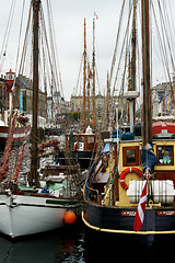 Image showing Sailboat harbour in Scandinavia.