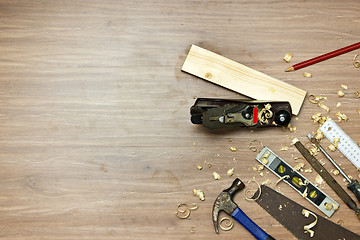 Image showing Wood work background