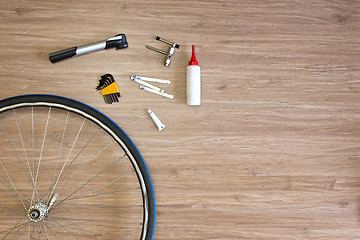 Image showing Bicycle repair background