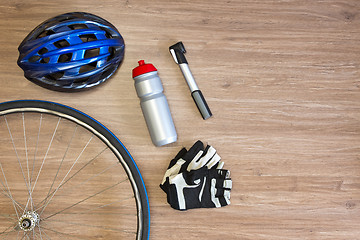 Image showing Cycling gear background