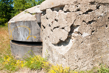 Image showing Iron pillbox on hill. Baltiysk, Russia