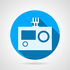Image showing Flat vector icon for action camera