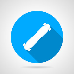 Image showing Flat vector icon for longboard