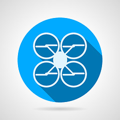 Image showing Quadrocopter flat vector icon