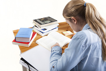 Image showing student does homework