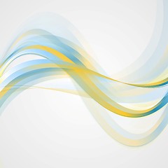 Image showing Bright abstract waves background