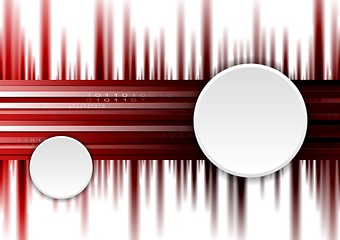 Image showing Dark red tech background with white circles