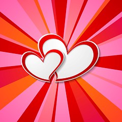 Image showing Valentine Day background with hearts