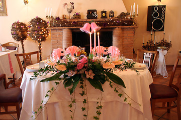 Image showing wedding head table