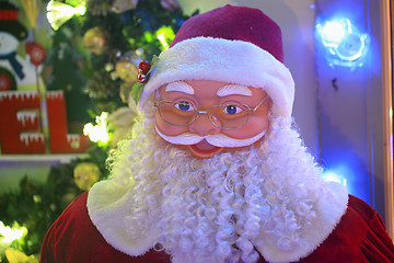 Image showing Santa Claus and festive lights