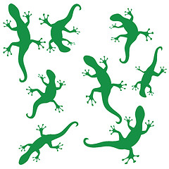 Image showing silhouettes of salamander