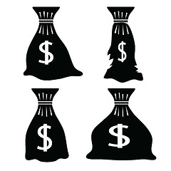 Image showing money bag silhouettes