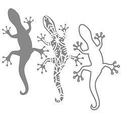 Image showing silhouettes of salamander