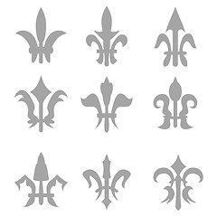 Image showing fleur de lis set