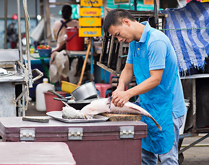 Image showing Seafood at a market in Pattaya, Thailand