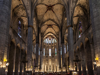 Image showing Gothic church interior