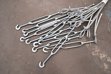 Image showing Turnbuckles and wire