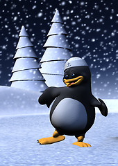 Image showing Dancing Penguin