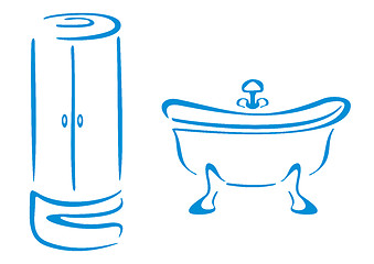 Image showing Bathroom symbols