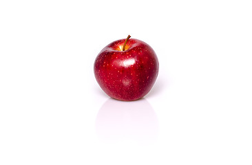 Image showing Single red apple