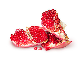 Image showing Several Of Ripe Juicy Pomegranate