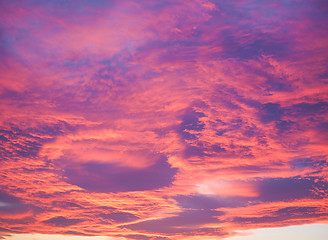 Image showing Red sky at sundown