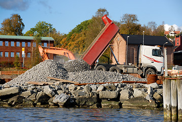 Image showing Stone Delivery, Norwegian truck