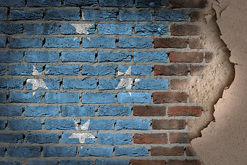 Image showing Dark brick wall with plaster - Micronesia