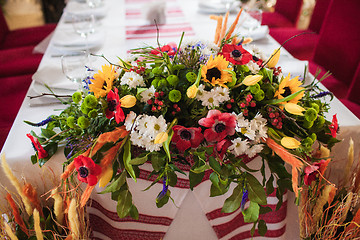 Image showing Ukrainian decorated table