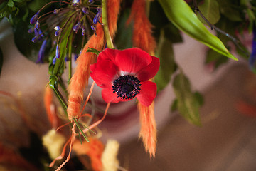 Image showing Holiday bouquet made of wild flowers