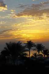 Image showing Seaview of cloudy early morning