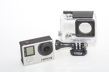 Image showing GoPro 4 and submersible housing