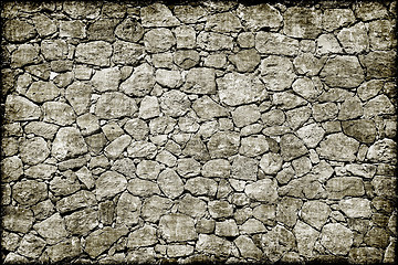 Image showing Old stone wall grunge background