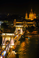 Image showing Overview of Budapest at night