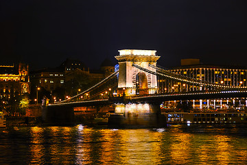 Image showing The Szechenyi Chain Bridge in Budapest