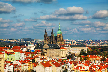 Image showing Aerial view of Prague on a sunny day
