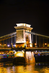 Image showing The Szechenyi Chain Bridge in Budapest