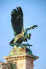 Image showing Statue of Turulbird at the Royal castle in Budapest