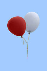 Image showing red and white balloon
