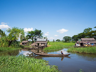 Image showing Rural scene in Maubin, Myanmar